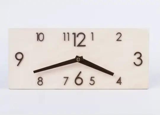 Rétro créatif rectangulaire en bois horloge murale maison salon bureau décoration montre murale horl