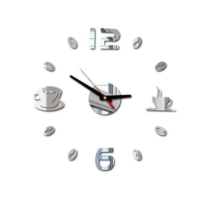 Horloge murale numérique autocollant Design moderne bricolage cuisine salon décor à la maison bricol