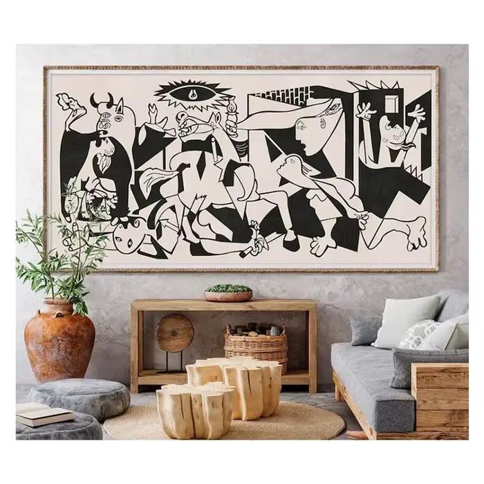 Affiche murale imprimée d'art de Guernica, art moderne Boho du milieu du siècle, art mural supplémen