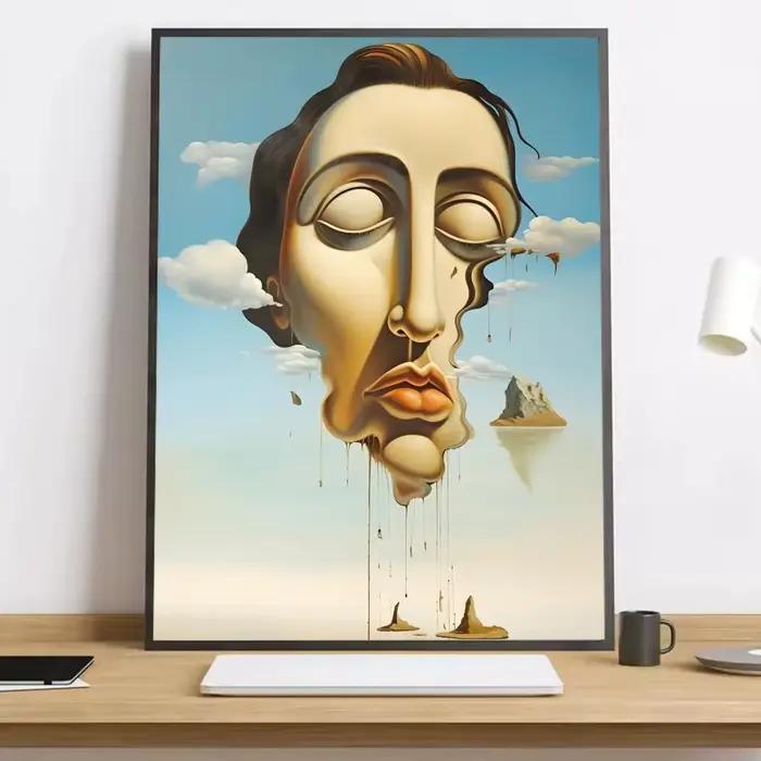 Salvador Dali surréalisme peinture abstraite calligraphie HD toile affiche salon chambre bar décorat