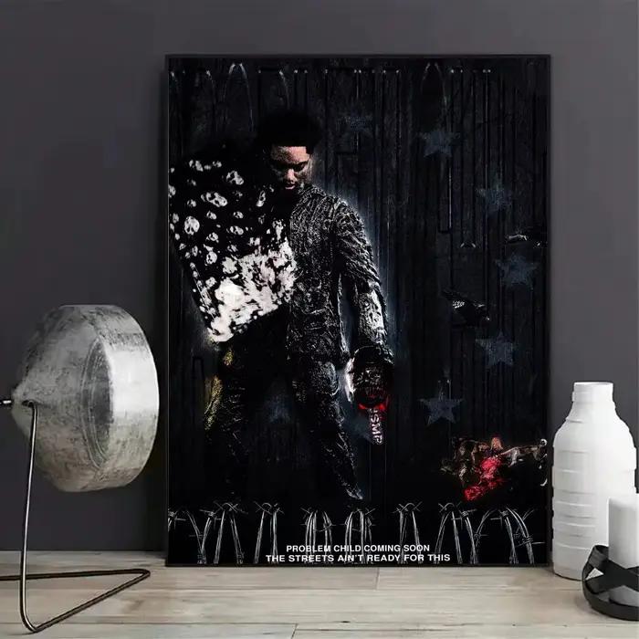 1PC Rapper S-SINN6R Peinture Calligraphie Moderne Affiche sur Toile Décoration Murale Esthétique pou