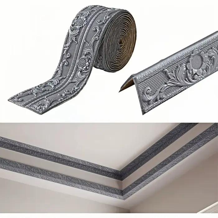 1 pièce d'autocollant mural auto-adhésif de 2,3 m x 12 cm, autocollant mural décoratif en PVC, ligne