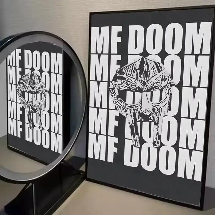 Affiche autocollante en papier imperméable, décoration murale pour café, bar, chambre, MF Doom Madli