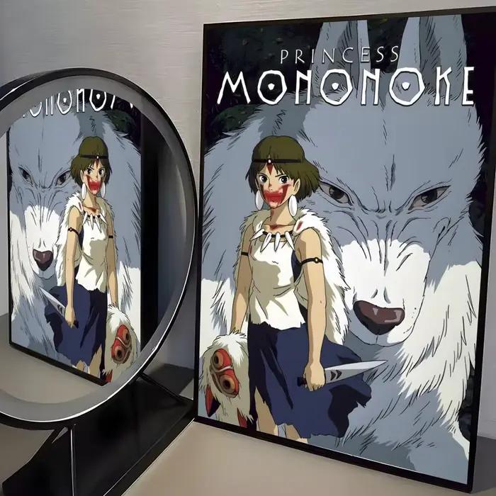 Affiche de film d'animation Ghibli, art HD, autocollant mural imperméable, décoration esthétique pou