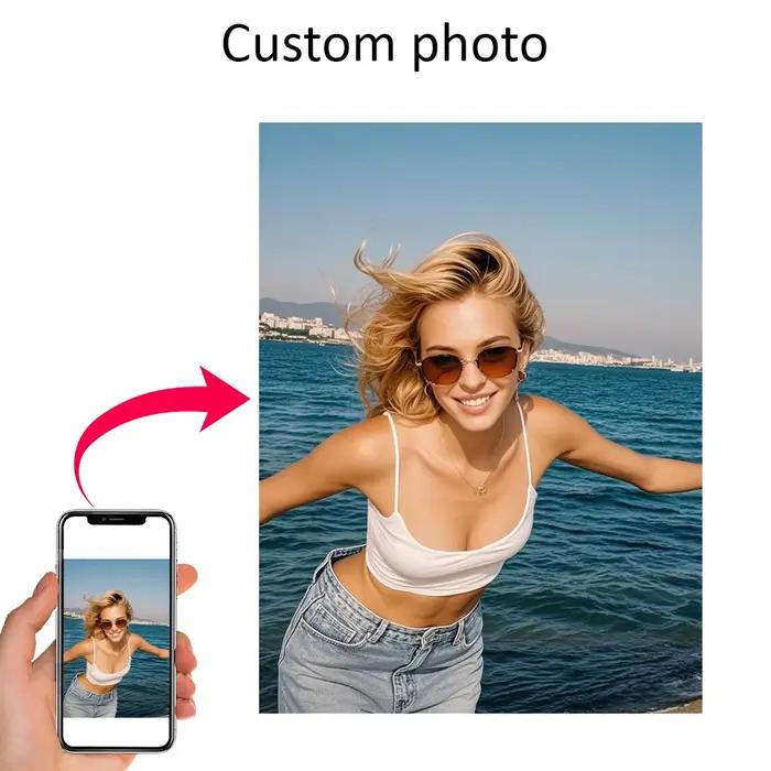 Photos personnalisées sur toile avec cadre en bois ou affiche sans cadre, Photos personnalisées pour