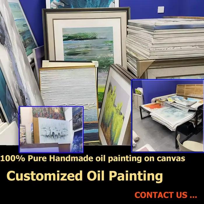 Peintures personnalisées de haute qualité, 100% peintes à la main sur toile, pour la décoration de l