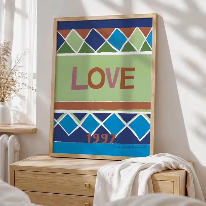 Yves Saint Laurent-Love Luxury Fashion Poster HD, affiche artistique autocollante murale imperméable