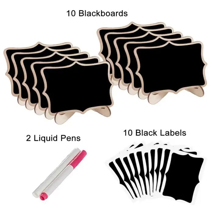 10 pièces tableaux signes avec chevalet support petits tableaux noirs pour fête mariages messages ta