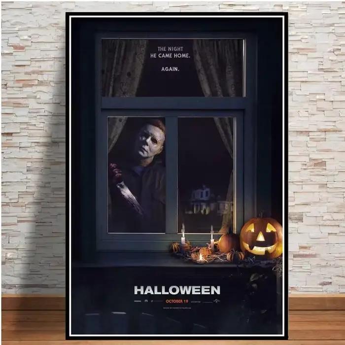 Affiche de Film d'Horreur d'Halloween Michael Myers, Toile d'Art Imprimée pour Décor de Salon, Photo