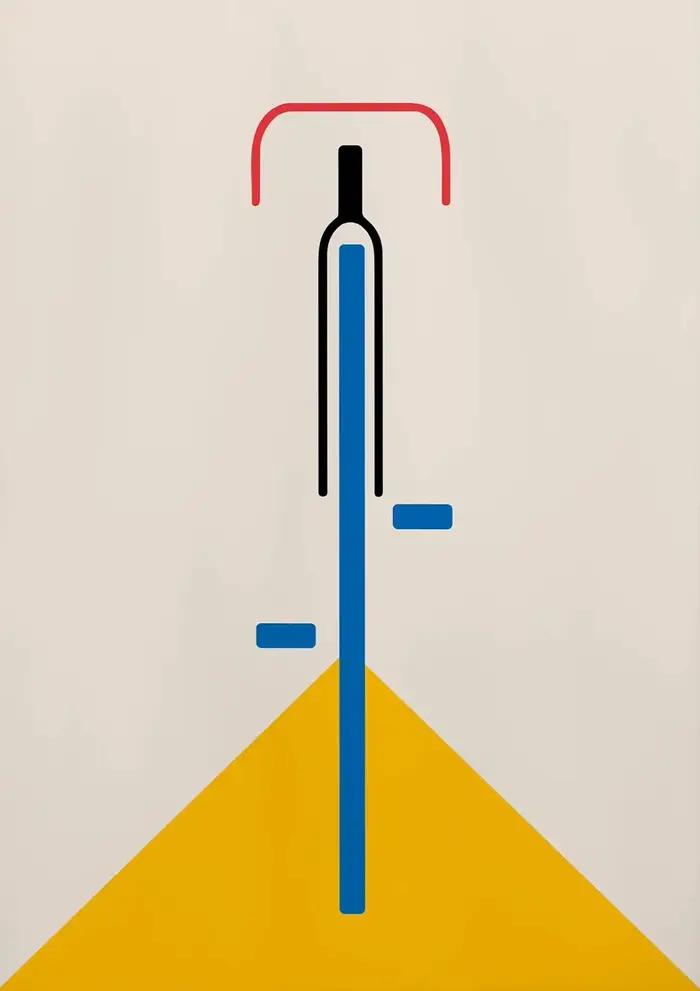 Bauhaus – affiche de vélo moderne du milieu du siècle, peinture sur toile, images murales rétro mini