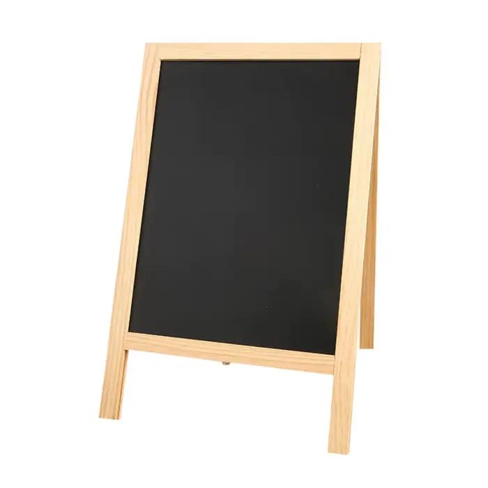 Tableau noir Double face avec cadre A, 30x19cm, Mini tableau noir en bois autoportant, signe d'activ