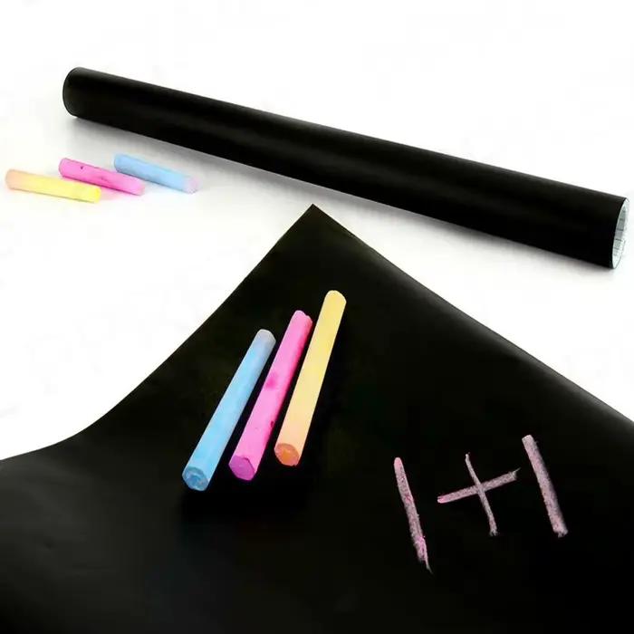 45*200 cm tableau noir stickers muraux tableau noir adhésif avec craie autocollant mural tableau cra