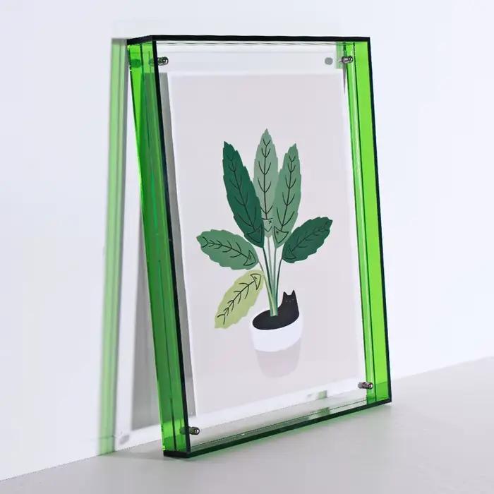 Cadre Photo en acrylique de couleurs, cadre Photo translucide pour suspension murale, décoration mur