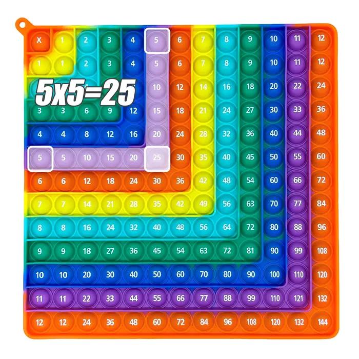 Jeux de mathématiques de pratique de Multiplication, jeux de société d'activité d'apprentissage de T