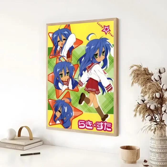 L-Lucky S-Star affiche d'animation classique chambre salon étude et au-delà de décor auto-adhésif + 