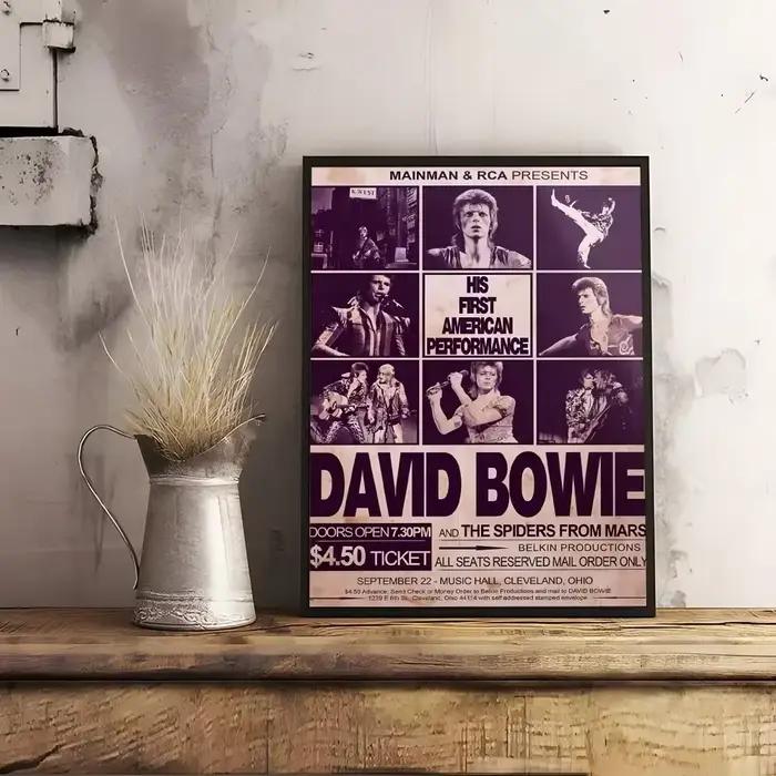 D-DaVid-rock-B-BoWieS Art mural esthétique, affiche imprimée sur toile HD, adaptée à la maison, au s