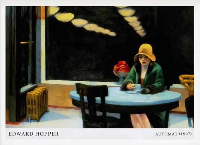 Affiche d'exposition de musée Edward Hopper, toile géométrique rétro Vintage, impression d'art mural