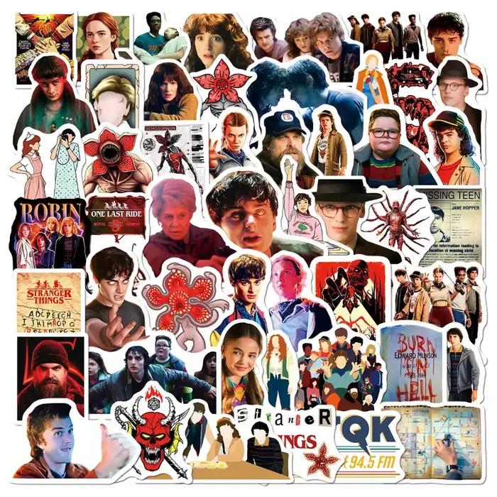 54 autocollants imperméables de la série télévisée américaine Stranger Things 5, autocollants graffi