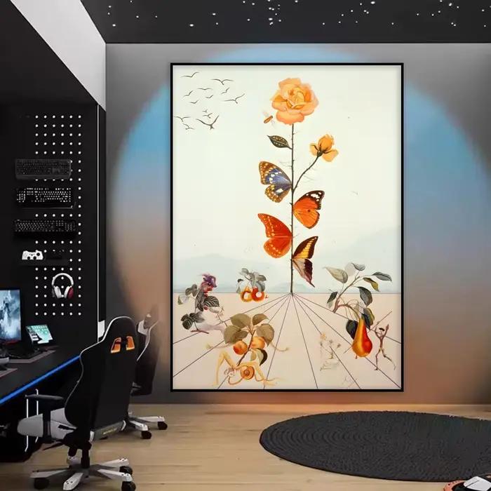 Salvador Dali surréalisme peinture abstraite calligraphie HD toile affiche sans plis étanche tout l'