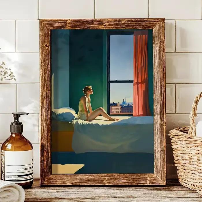 Tableau d'art mural sur toile E-Edward Hopper, peinture à l'huile, calligraphie, pour décoration int
