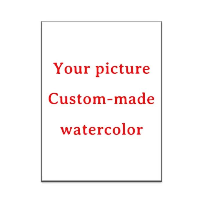 Affiche de peinture aquarelle personnalisée de Photo, cadeau commémoratif de Couple, impression arti