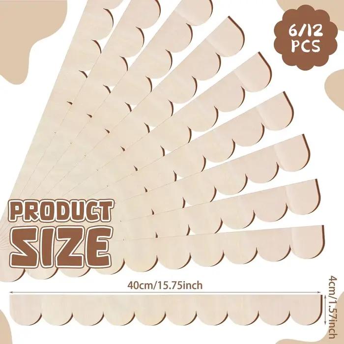 Nouveau cadre de porte décoratif en bois circulaire inachevé de 6 pièces pour le panneau de Support 