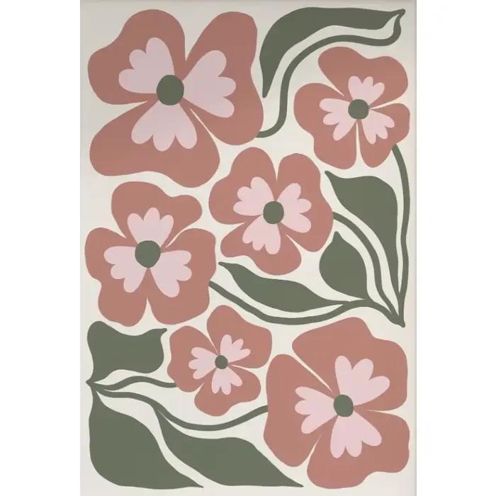 Affiche de fleurs abstraites Boho, marché des fleurs Vintage botanique, imprimés en terre cuite, pei