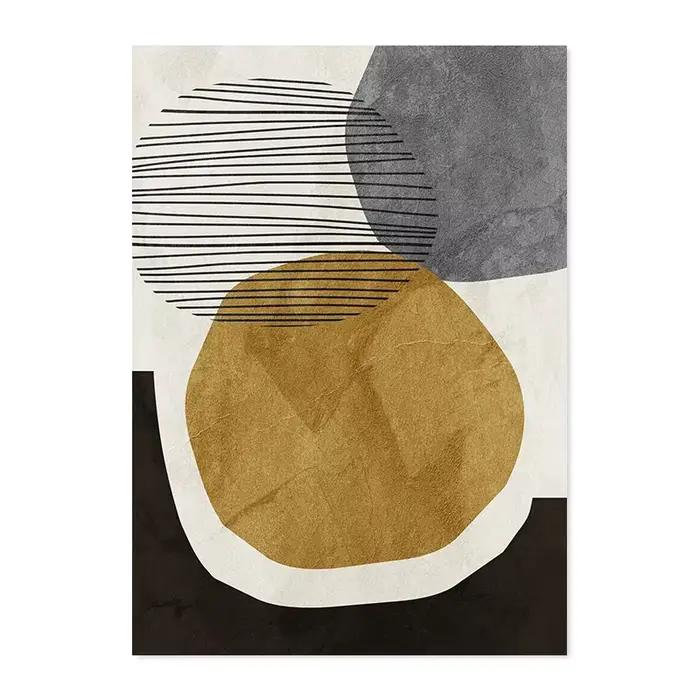 Lot de 1/3 tableaux triptyques minimalistes, art mural abstrait, lignes géométriques, impressions su