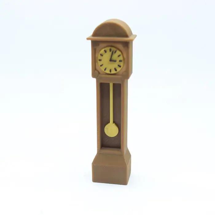 Mini Horloge Rétro sur Pied Décoration de Bureau Modèle de Meuble Horloge de Sol en Bois Horloge Gra