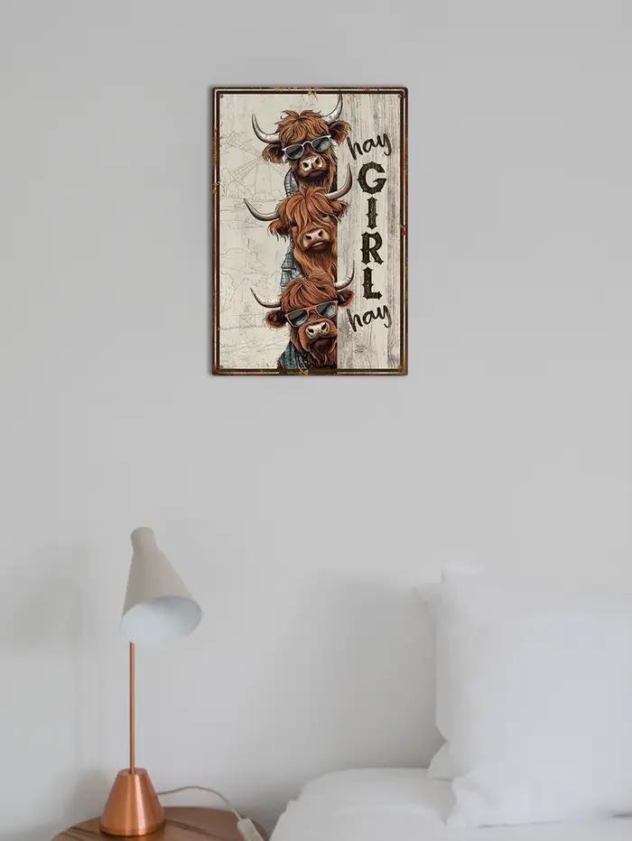 Putuo Decor-Panneau en métal Yak 18/Sign, Plaques pour la décoration murale de la maison et de la fe
