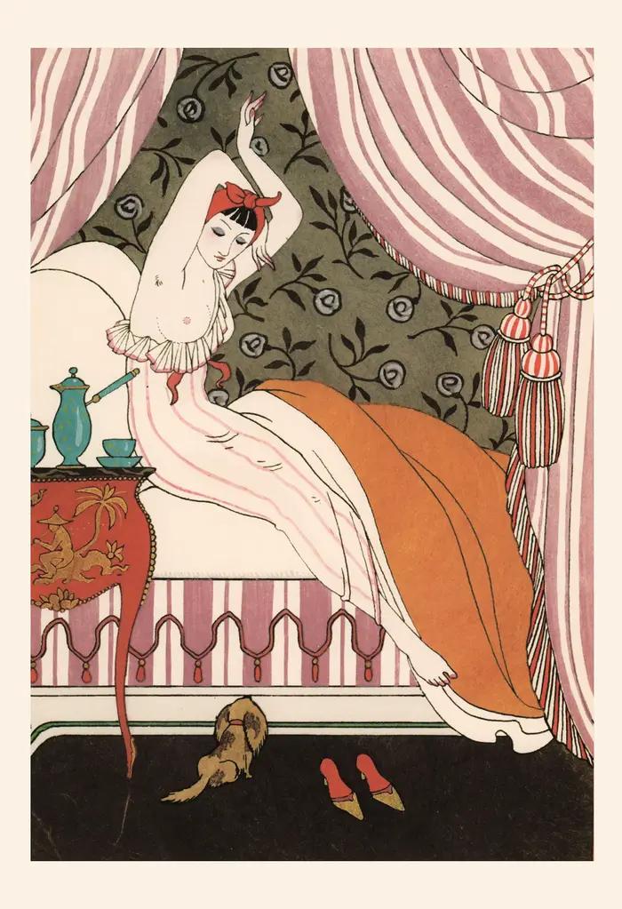 Affiche d'illustration d'art de décoration française Vintage, imprimés de mode de luxe, peinture sur