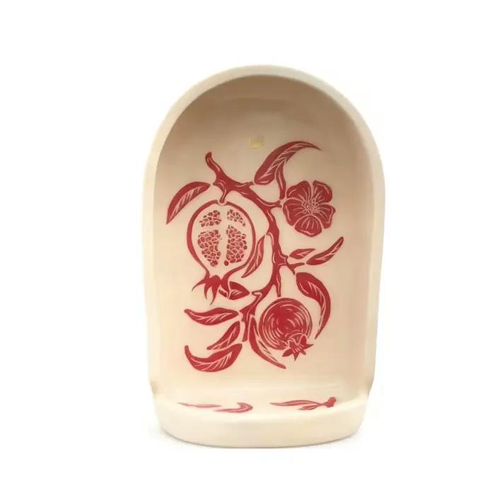 Niche murale décorative de style sacré, plateau à bijoux, porte-bougie, collection sacrée, motif vég