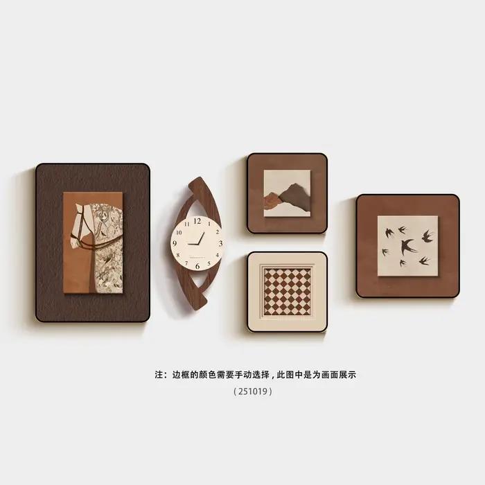 Horloge murale en bois vintage, décoration de style mid-century, mécanisme d'horloge murale pour mai