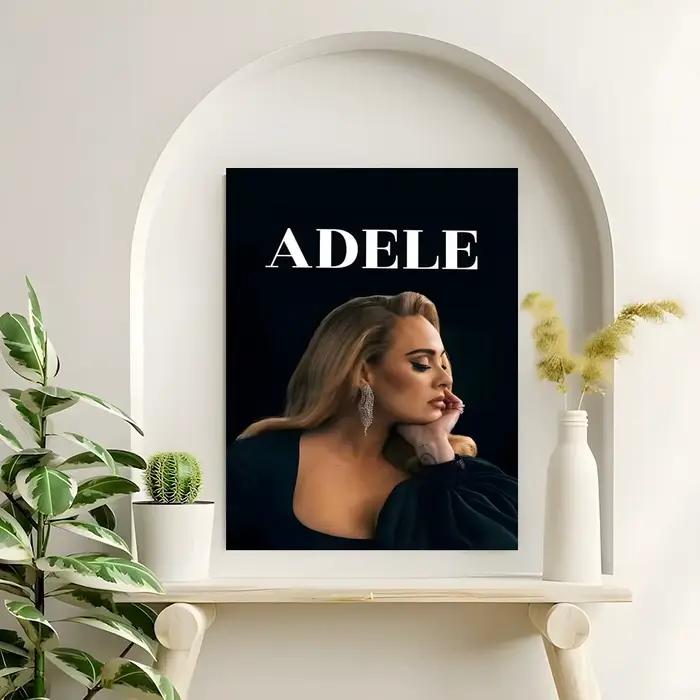Affiche de la chanteuse Adele, autocollants haute définition, adaptés à la chambre à coucher, au sal