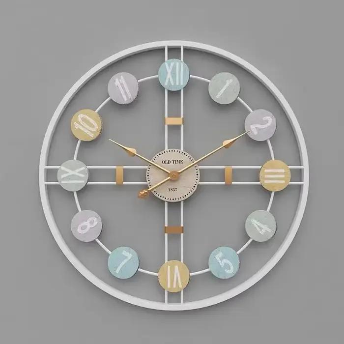Grande horloge murale silencieuse de 55 cm, design moderne, pour la décoration de la maison, du bure