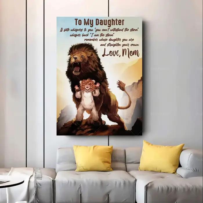 Affiche d'art de décoration pour ma fille, discuter
