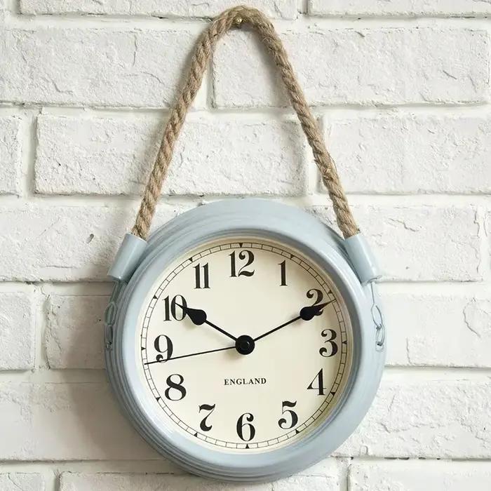 Horloge murale en métal 3D créative, décoration vintage pour la maison, salon, accessoires de cuisin