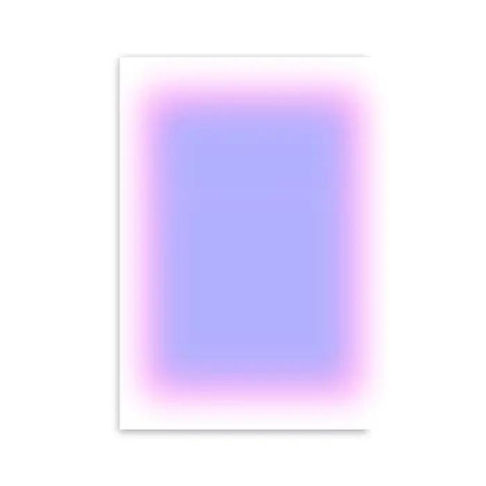 Affiche d'aura colorée imprimée d'art dégradé, peinture sur toile Aura rose Pastel et Orange, images