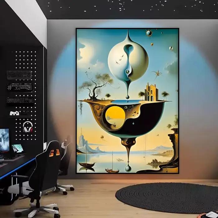Salvador Dali, peinture abstraite surréaliste, calligraphie, affiche sur toile HD, sans plis, imperm