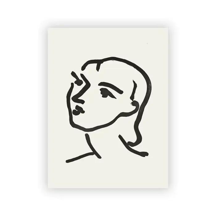 Peinture sur toile abstraite avec ligne d'henry Matisse, minimaliste, affiche Vintage, images murale