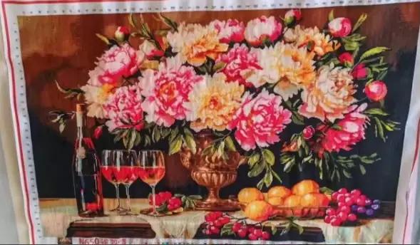 Peinture décorative au point de croix, cadeau fait main, point de croix fini, décoration pour la mai