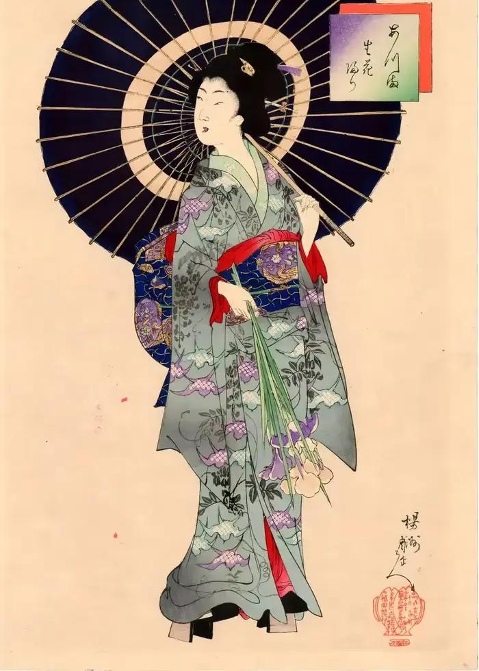 Affiche de Geisha Vintage japonaise pour femmes, Culture d'art traditionnelle, images de Style Ukiyo
