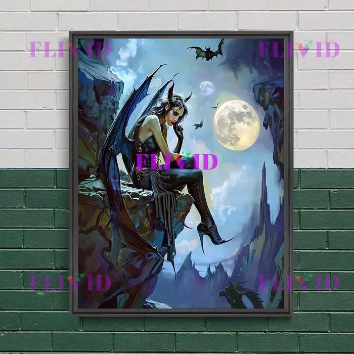 Lilith démon princesse sorcière sombre esthétique Art affiche impression décor à la maison