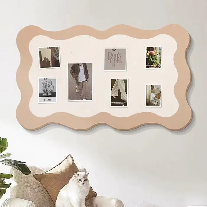 Sticker mural photo 60x40cm, auto-adhésif, sans perçage, tableau en feutre, facile à installer, tableau d'affichage, décoration de salon, chambre à coucher, bureau