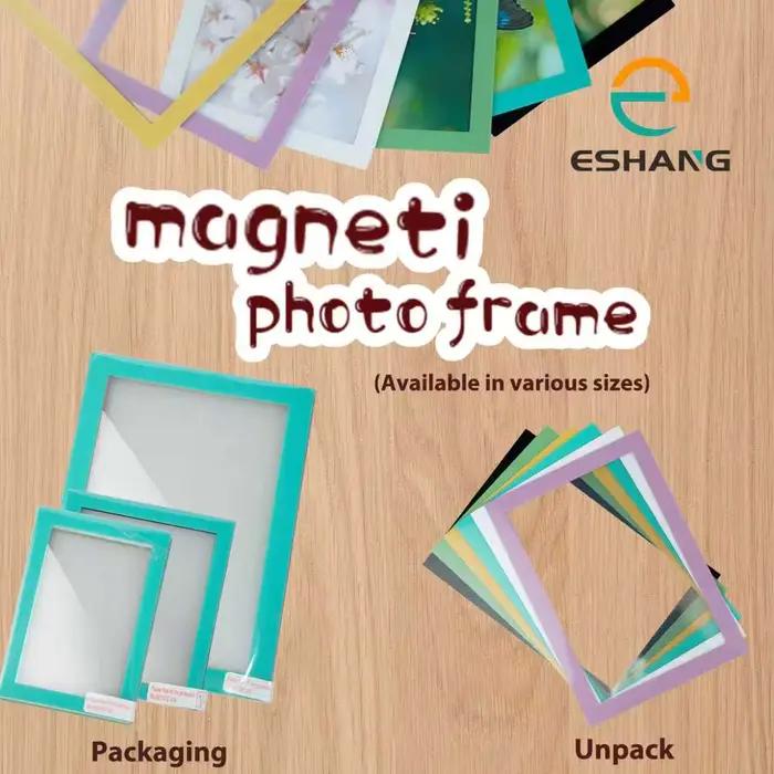 Cadre photo magnétique transparent ESHANG 6 couleurs assorties
