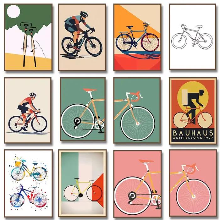 Tableau sur toile cycliste