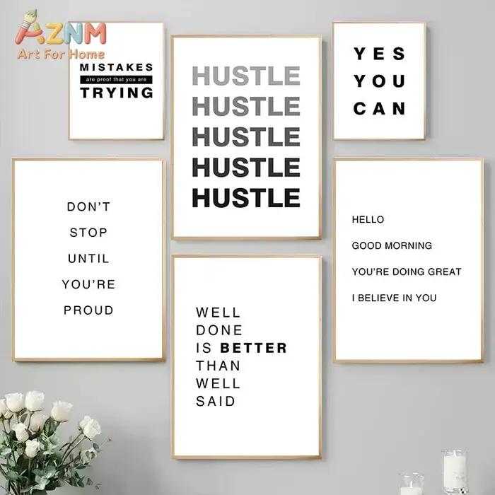 Affiches sur toile avec citations inspirantes simples