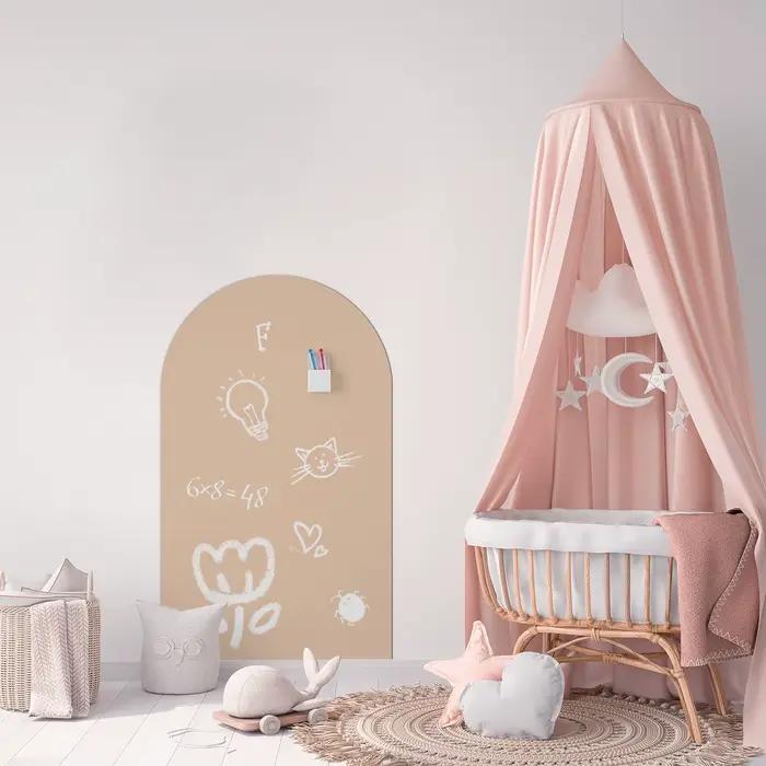1 autocollant mural magnétique décoratif en forme d'arche pour tableau blanc. Motif d'arc semi-circulaire simple