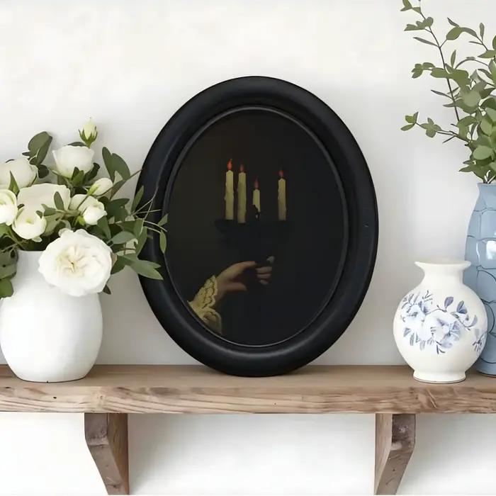1 Pièce de Décoration Murale Vintage Style Sombre avec Motif Bougeoir