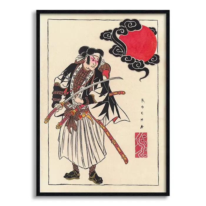 Affiche d'art de samouraï japonais